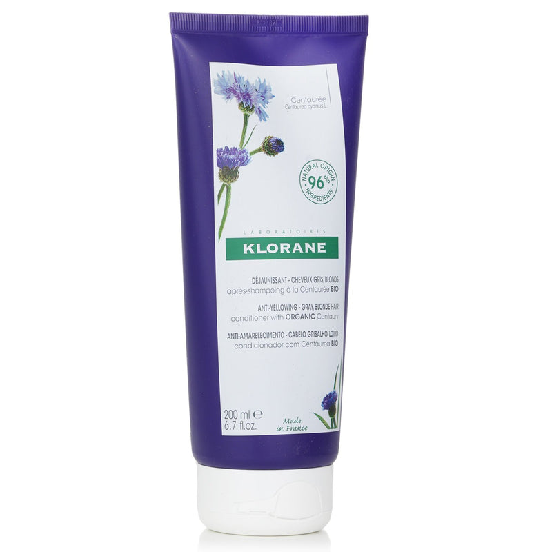 Klorane Conditioner With Organic Centaury (Anti Yellowing Gray Blonde Hair)  200ml/6.7oz