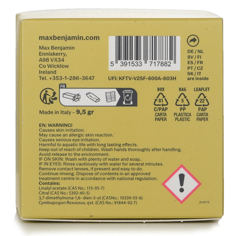 Max Benjamin Car Fragrance - Lemongrass & Ginger  1pc