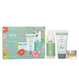 Ren Skin Care Xmas Set: Cleansing Milk 50ml + Day Cream 50ml + Overnight Recovery Balm 15ml  3pcs