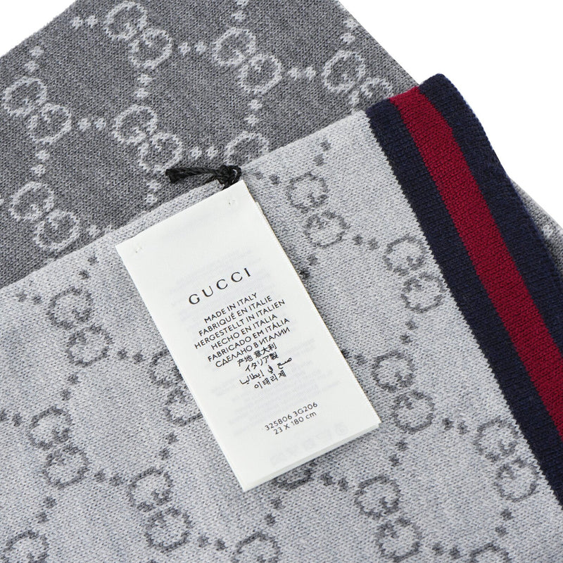 Gucci Unisex Guccissima Scarf 325806  Grey