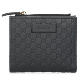 Gucci Micro GG Guccissima Leather Small Bifold Wallet 510318  Black