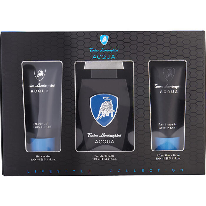 Tonino Lamborghini Lamborghini Acqua Eau De Toilette Spray 125ml/4.2oz & Aftershave Balm & Shower Gel 100ml/3.4oz