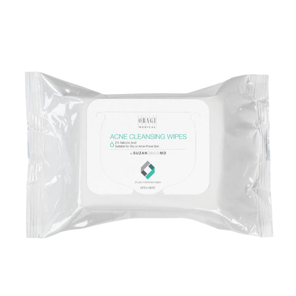 Obagi On The Go Cleansing Wipes For Oily Or Acne Prone Skin 25pc