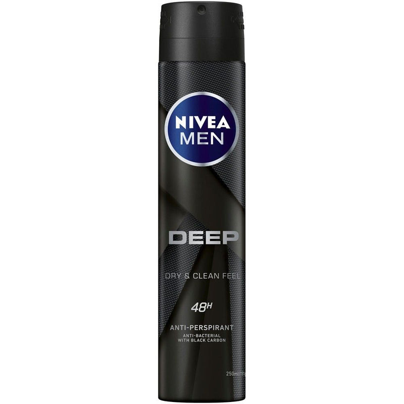 Nivea Men Antiperspirant Aerosol Deodorant Deep 250ml