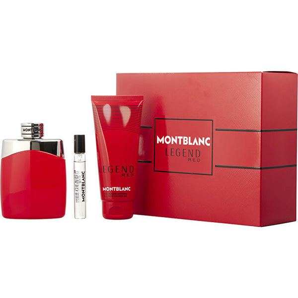Montblanc Legend Red Eau De Parfum Spray 100ml/3.3oz & Shower Gel 100ml/3.3oz & Eau De Parfum Spray 7.5ml/0.25oz
