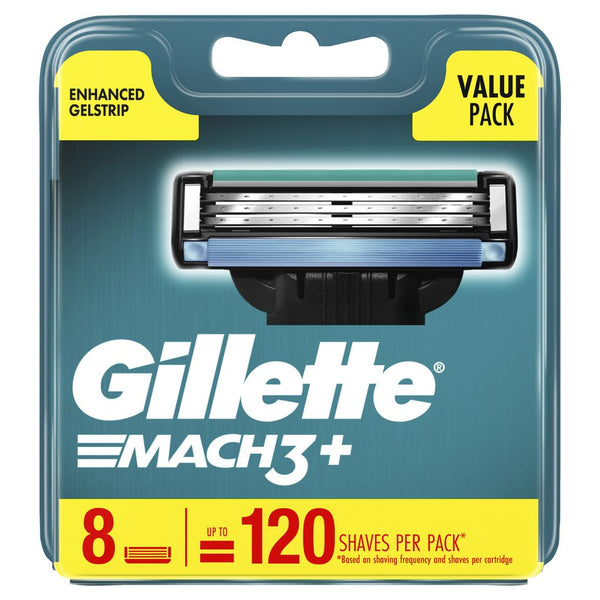 Gillette Mach3+ Replacement Cartridges 8 Count