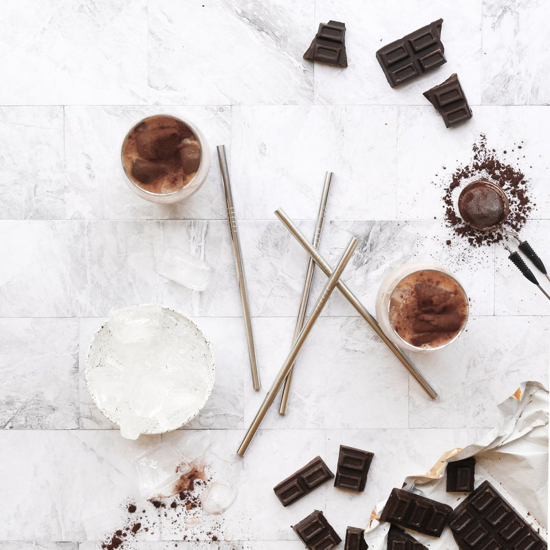 Ever Eco Stainless Steel Straws Straight X4