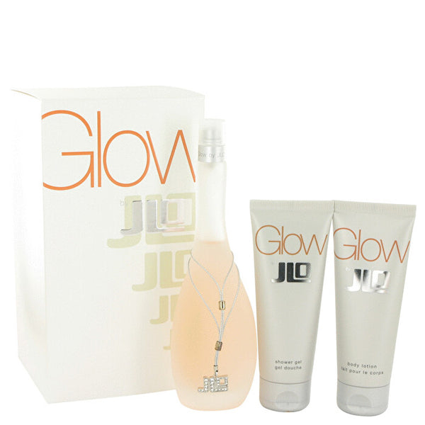 Jennifer Lopez Glow Gift Set - Eau De Toilette Spray + Body Lotion + Shower Gel 2.5 oz