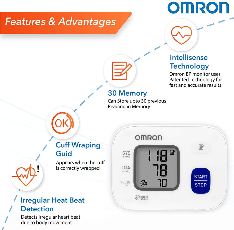 OMRON Hem6161 Blood Pressure Monitor Wrist Standard