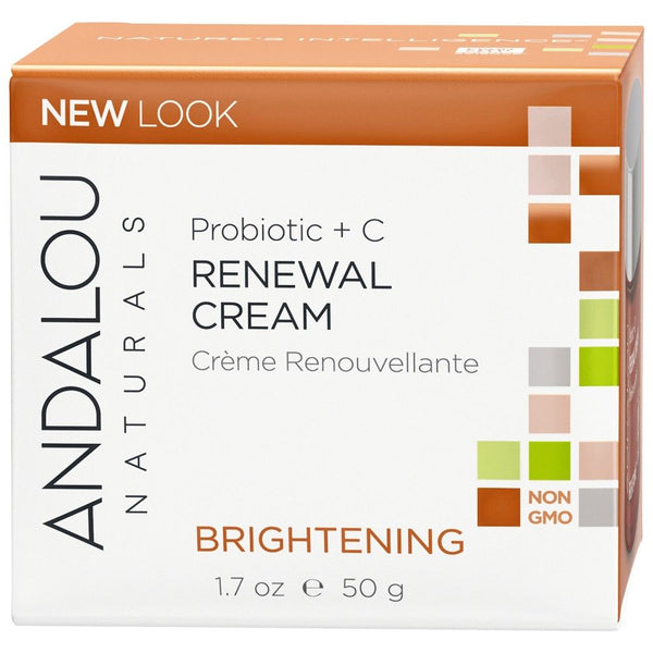 Andalou Naturals Brightening Probiotic + C Renewal Cream 50g