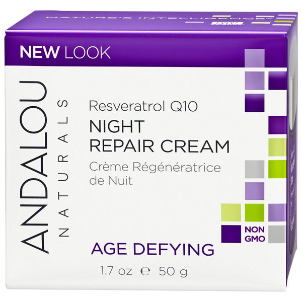 Andalou Naturals Age Defying Resveratrol Q10 Night Repair Cream 50g