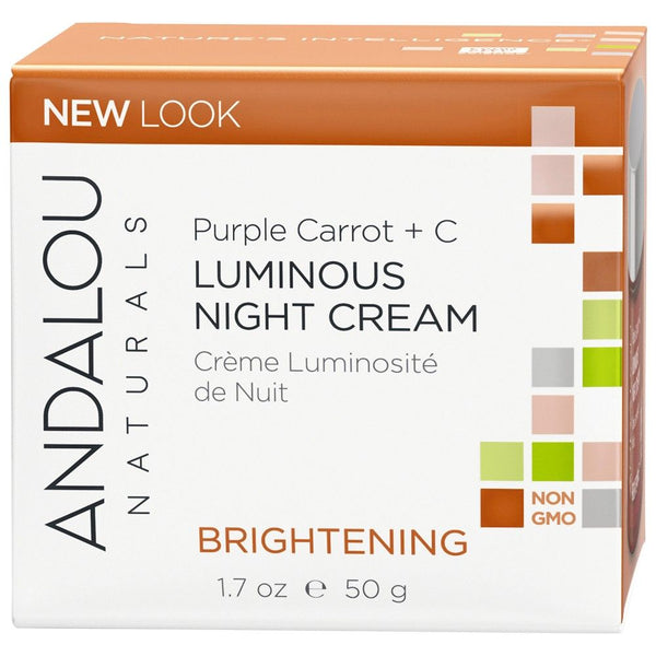 Andalou Naturals Brightening Purple Carrot +C Luminous Night Cream 50g