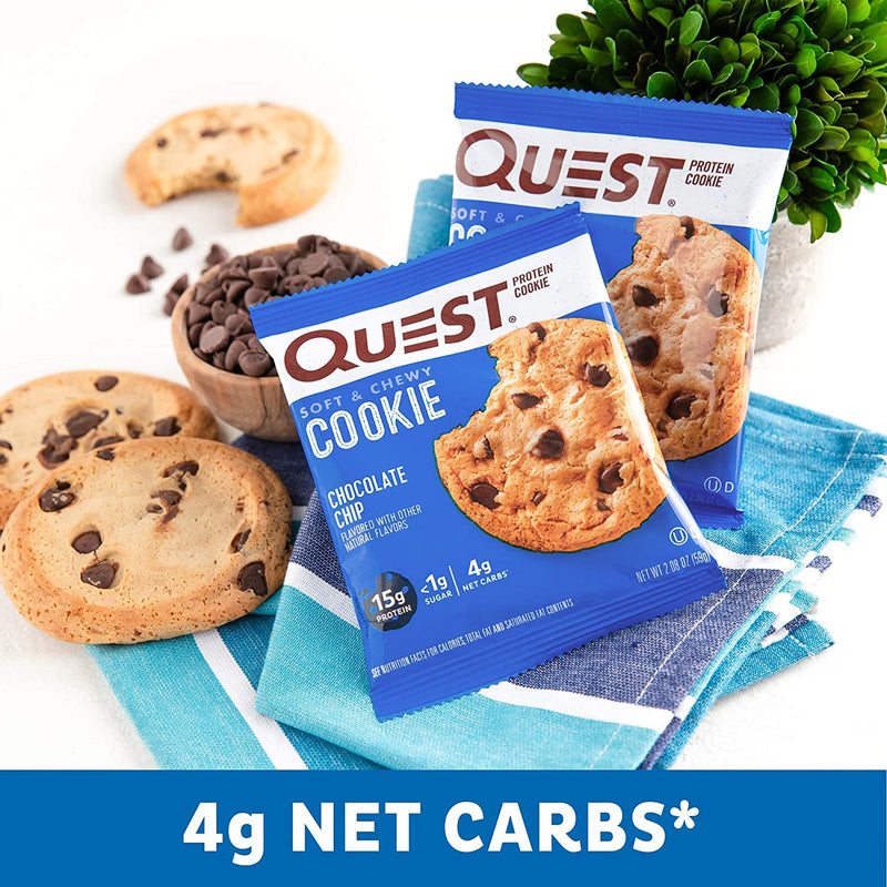 Quest Cookies Chocolate Chip 59gx12