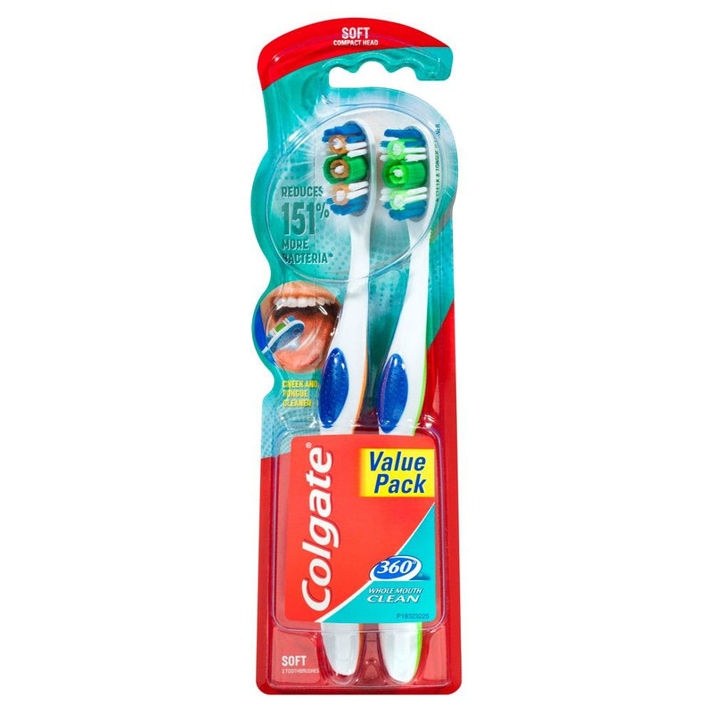 Colgate Toothbrush 360 Soft 2 Pack