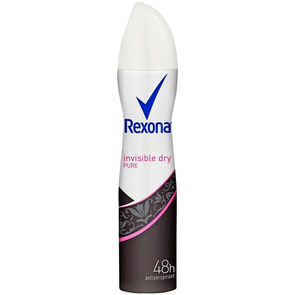 Rexona Antiperspirant Aerosol Deodorant Invisible Dry Pure 150ml