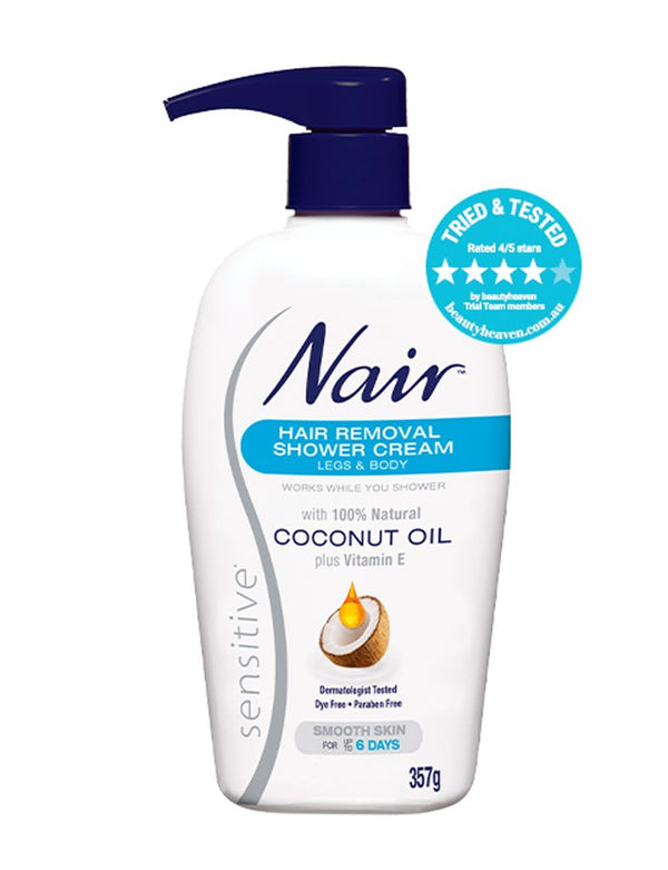 Nair Sensitive Hair Removal Shower Cream 357g