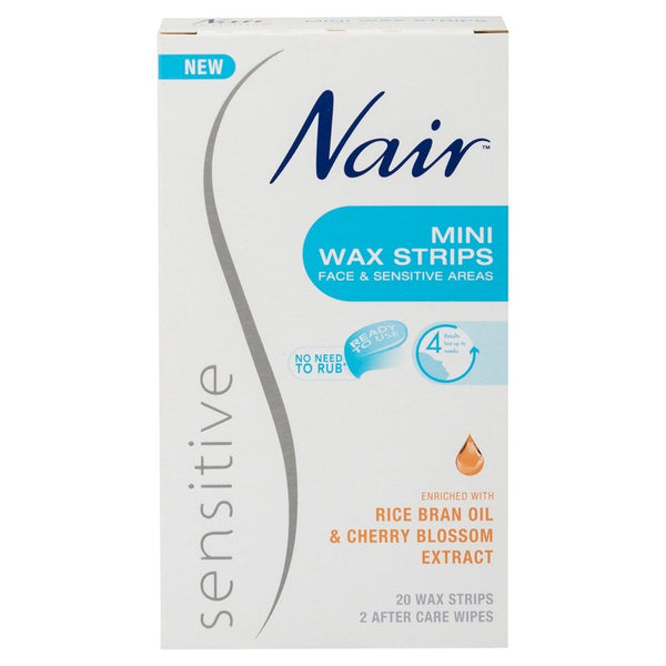 Nair Easiwax Mini Wax Strips For Face, Bikini & Sensitive Areas 20 Pack