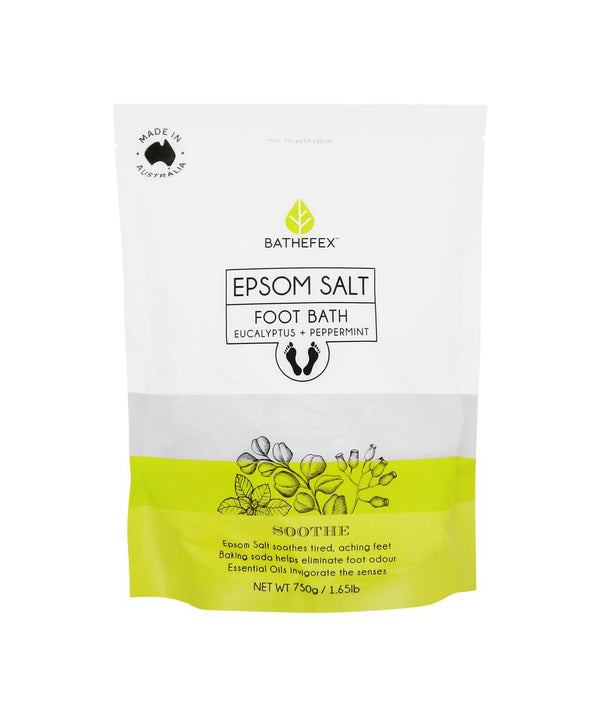 Bathefex Epsom Salts Foot Bath 750g - Eucalyptus + Peppermint
