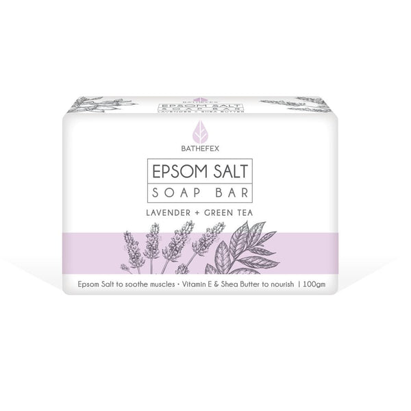 Bathefex Epsom Salts Soap Bar - Lavender + Shea Butter