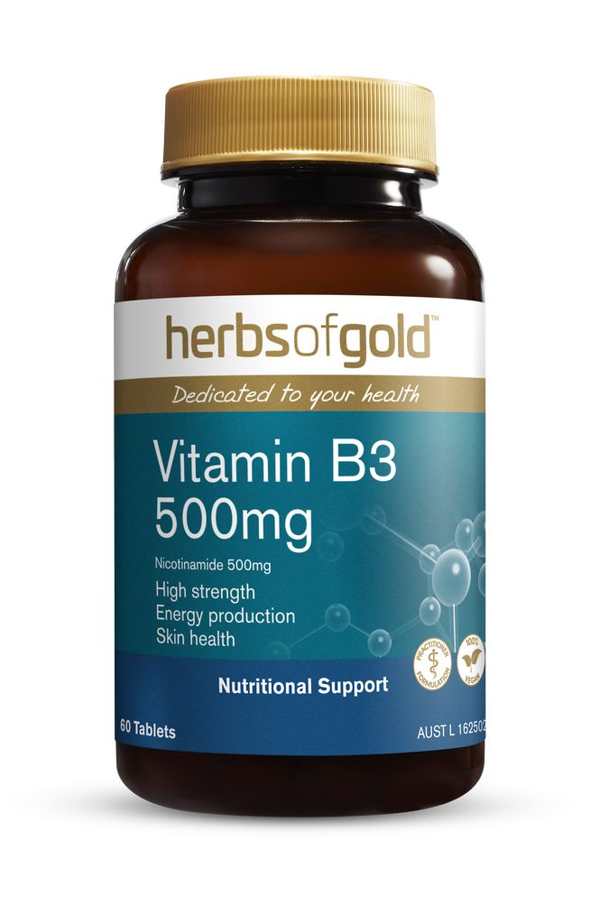 Herbs of Gold Vitamin B3 500mg 60 Tablets