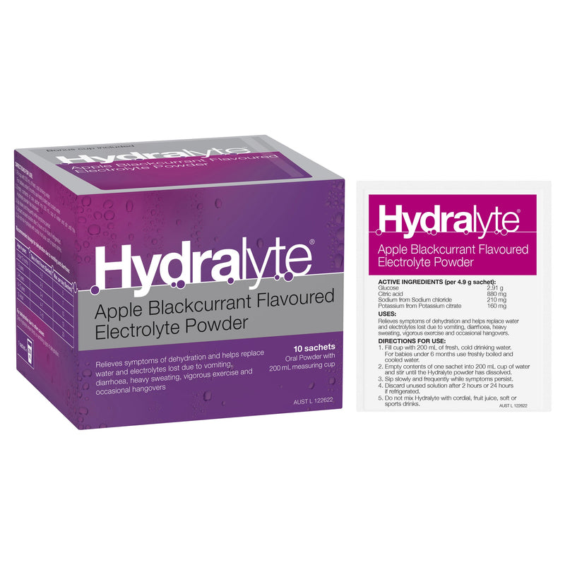 Hydralyte Apple Blackcurrant Powder 5g 10