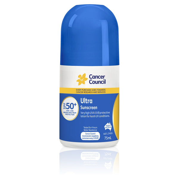 Cancer Council Ultra Sunscreen Roll On SPF50+ 75ml