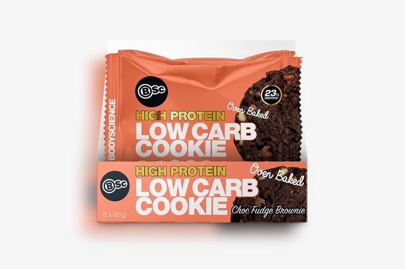 Body Science High Protein Low Carb Cookie 8X65g - Choc Fudge Brownie