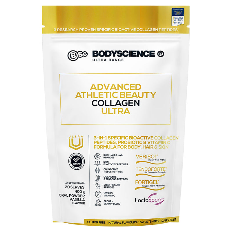 Body Science Advanced Athletic Beauty Collagen Ultra 400g - Vanilla