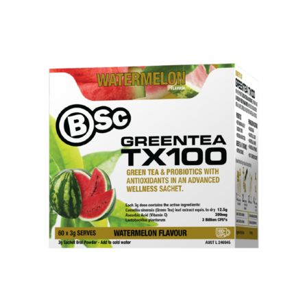 Body Science Green Tea Tx100 Watermelon 60 X 3g Serve
