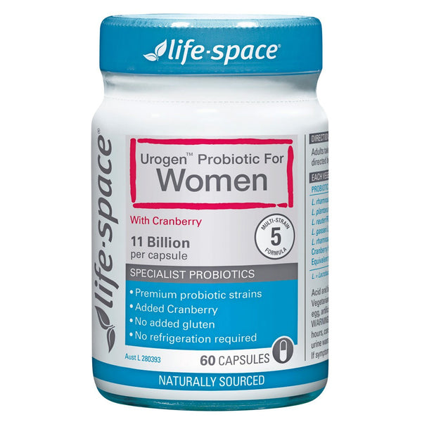 Life-Space Urogen Probiotic For Women With Cranberry 60 Hard Capsules