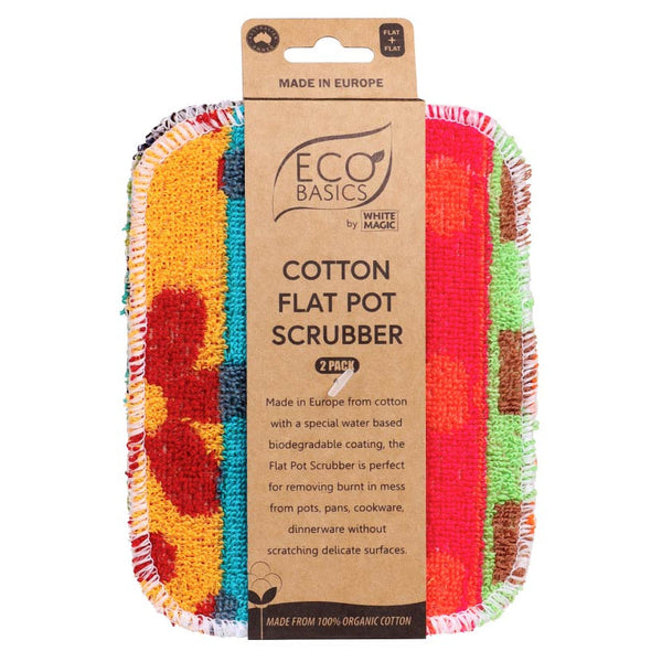 Eco Basics Cotton Flat Pot Scrubber (2pack) 1 piece