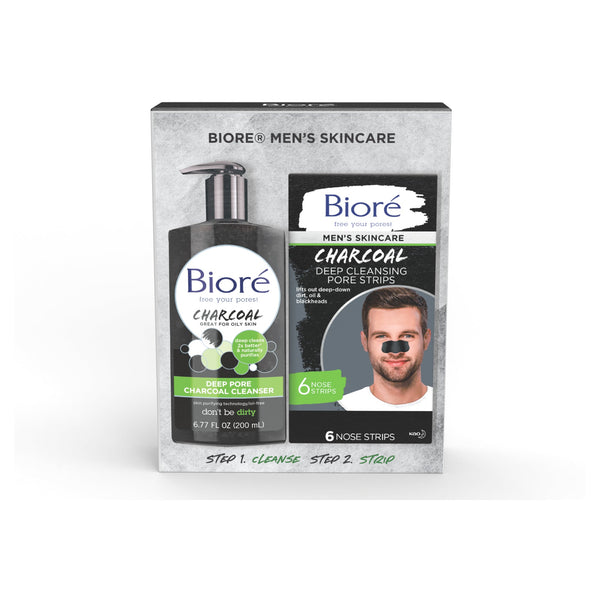 Biore Men's Charcoal Skincare Pack