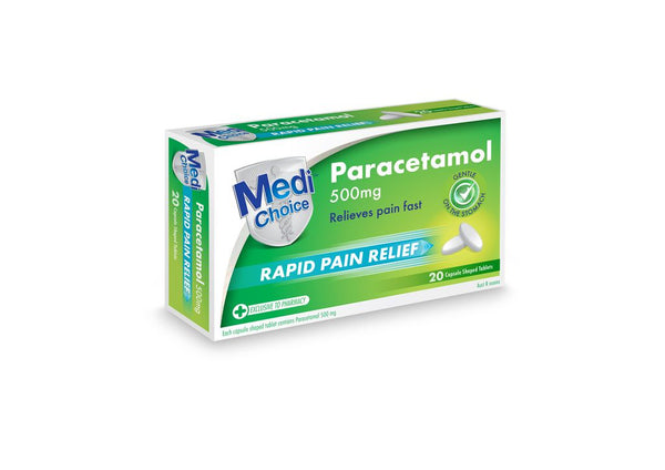 MediChoice Paracetamol Rapid Caplet 20 Pack