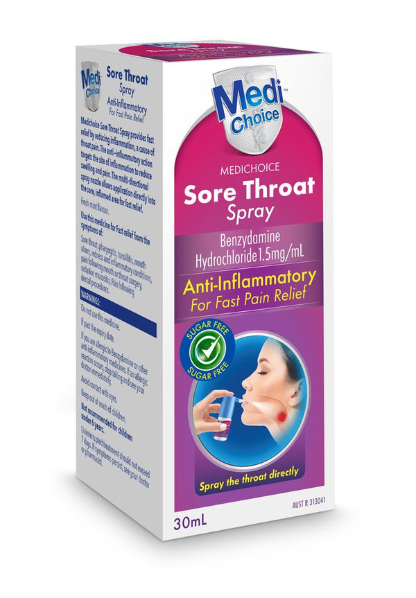 MediChoice Sore Throat Spray 30ml