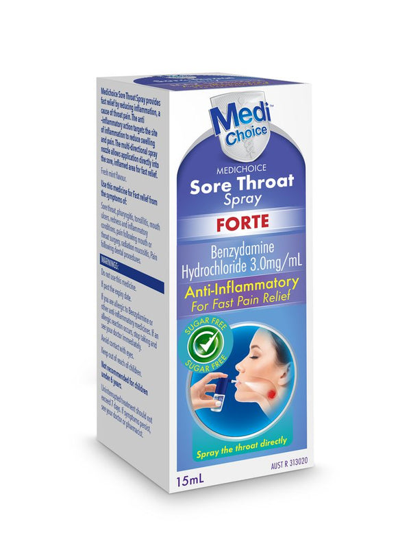 MediChoice Sore Throat Spray Forte 15ml