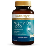 Herbs of Gold Vegan Vitamin D3 1000 120 Vege Capsules