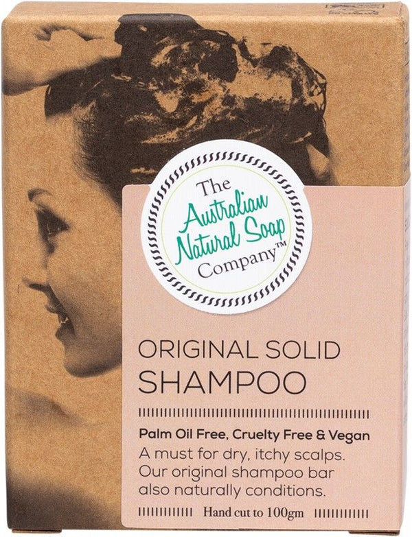 The Australian Natural Soap Co Solid Shampoo Bar Original 100g