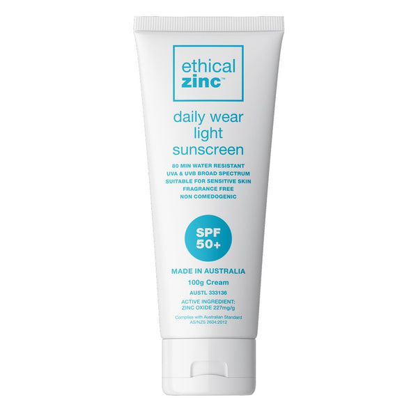 Ethical Zinc SPF50+ Daily Wear Light Sunscreen 100g