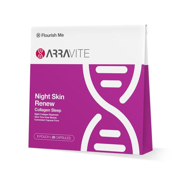 ARRAVITE Night Skin Renew, Collagen Sleep 28 Capsule Box