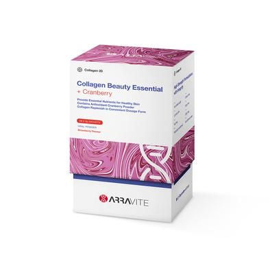 ARRAVITE Collagen Beauty Essential + Cranberry | Strawberry 14 x 3g