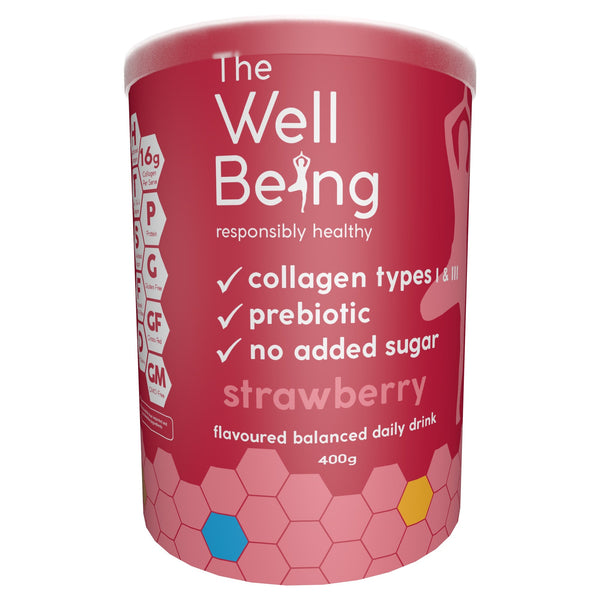 The WellBeing Collagen Beverage - Strawberry 400g