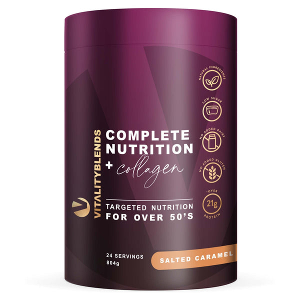Vitality Blends Complete Nutrition + Collagen Powder 804g - Salted Caramel