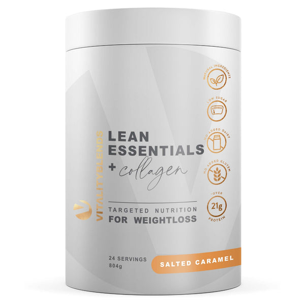 Vitality Blends Lean Essentials + Collagen Powder 804g - Salted Caramel
