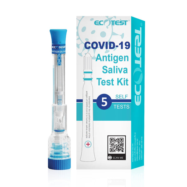 Ecotest Covid 19 Rapid Antigen Saliva Pen Test 5 Pack