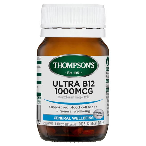 Thompson's Ultra B12 1000Mcg 100 Tablets