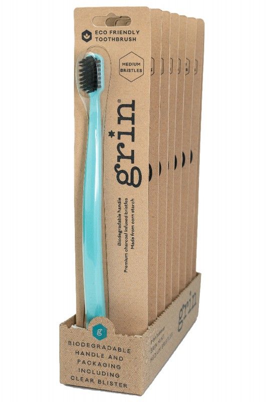 grin Biodegradable Toothbrush Medium Mint