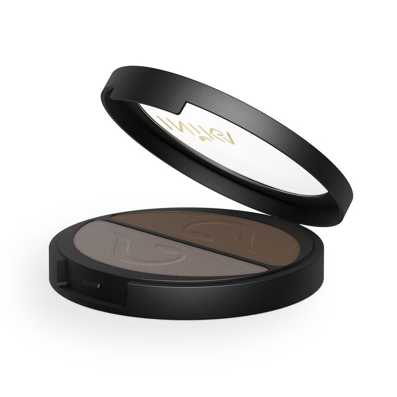 Inika Organic Pressed Mineral Eye Shadow Duo 3.9g Choc Coffee