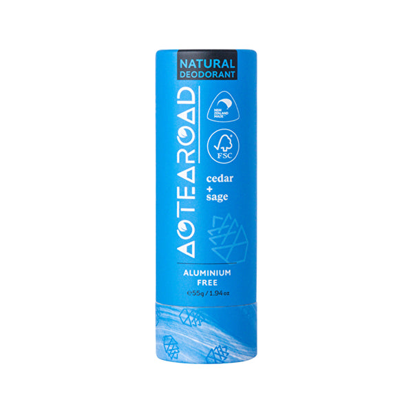 Aotearoad Natural Deodorant Stick Cedar + Sage 55g