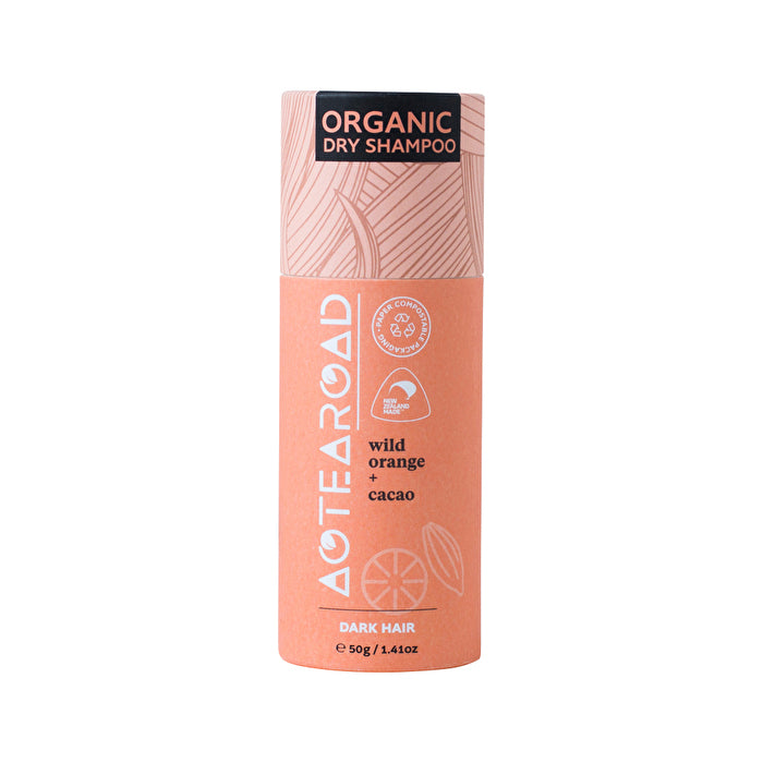 Aotearoad Organic Dry Shampoo Dark Hair Wild Orange + Cacao 50g