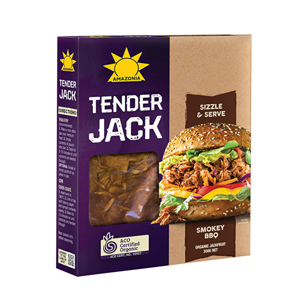 Amazonia Organic Tender Jack (Pulled Jackfruit) Smokey BBQ 300g